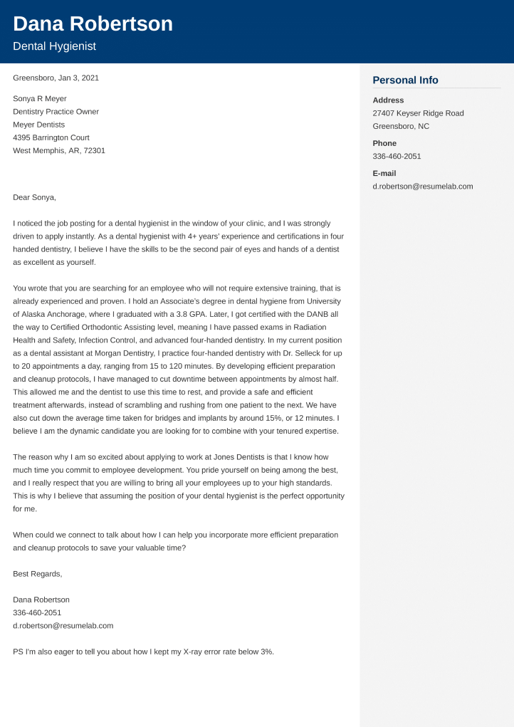Cover Letter Template Cubic