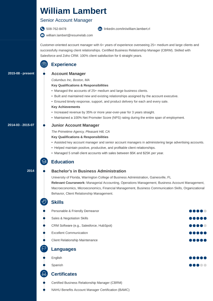 Concept resume template