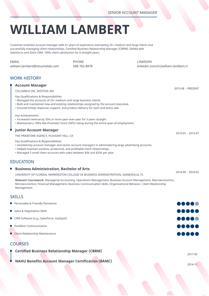 cv template dynamic