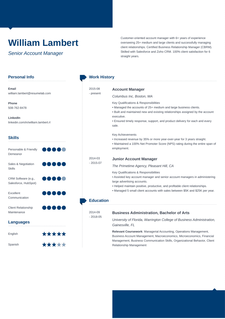 cv template modern