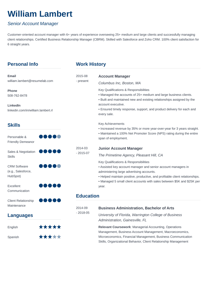 cv template simple