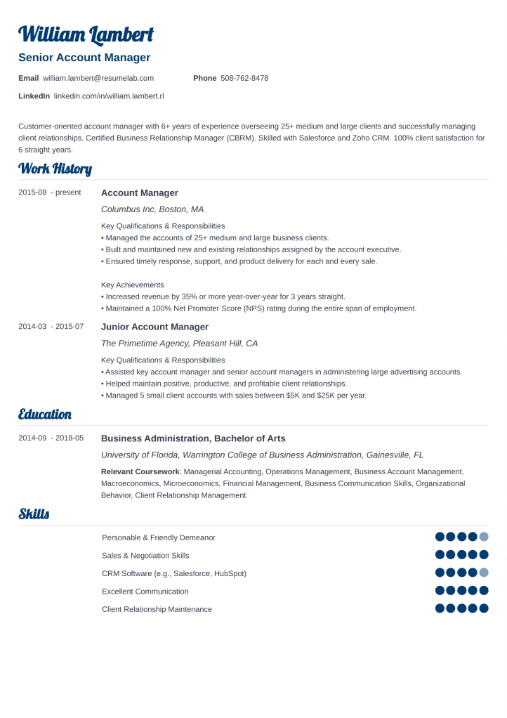 cv template valera