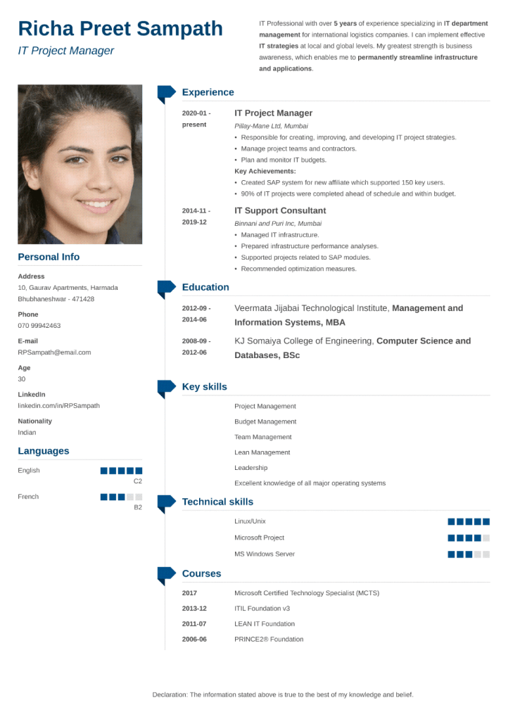 Resume Template  Muse