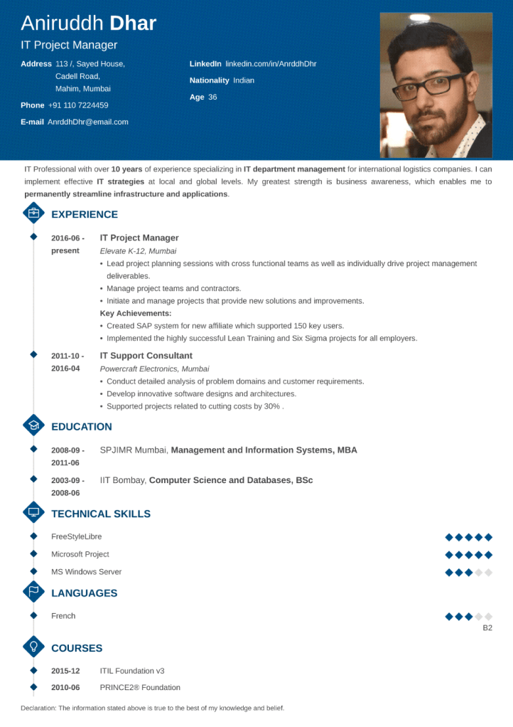 resume builder free with picture