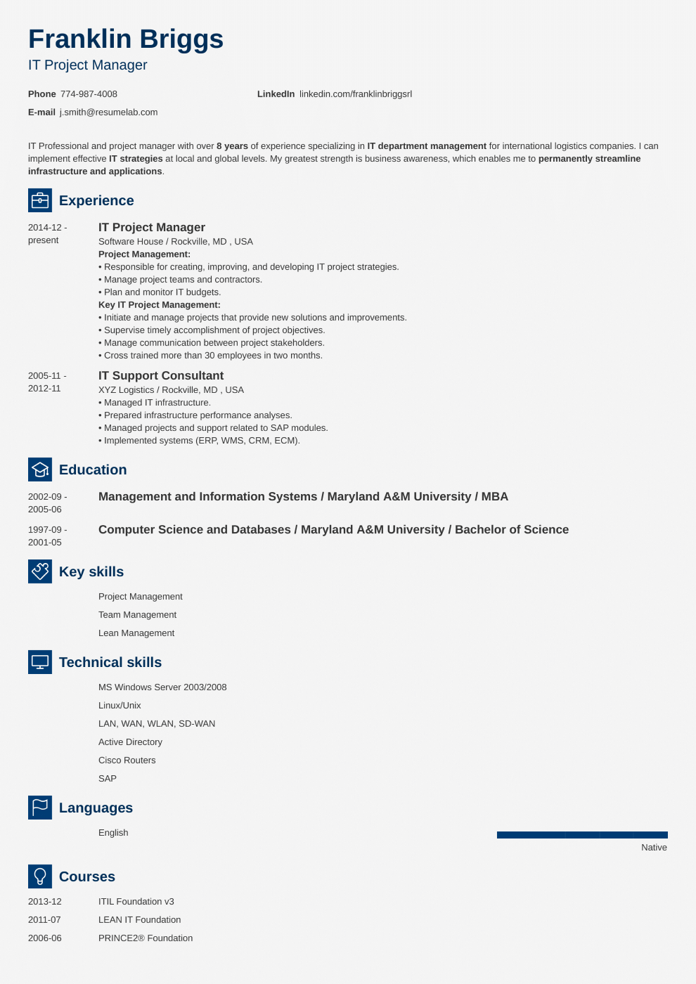 Newcast resume template