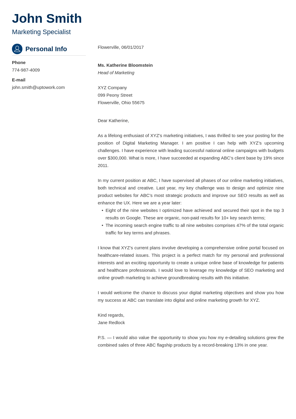 creating a cover letter for resume