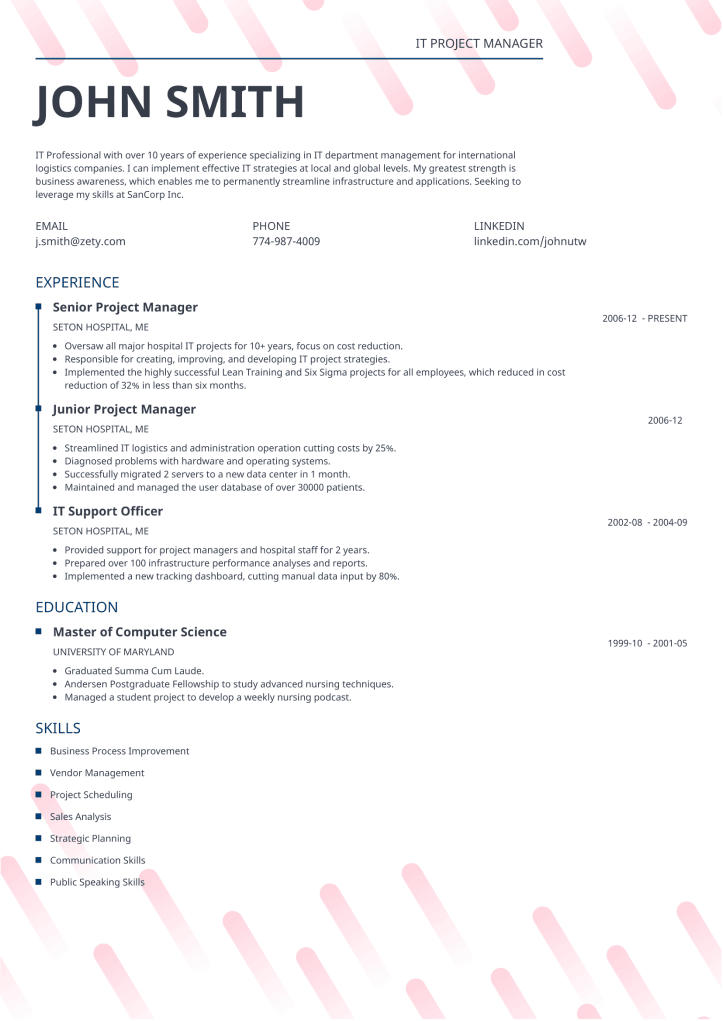 cv template dynamic