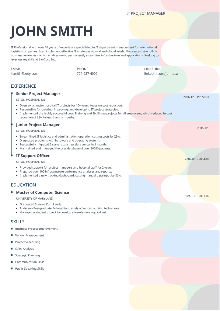 cv template spectra