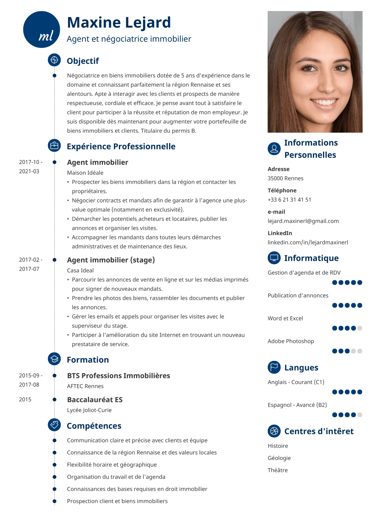 Exemple de CV