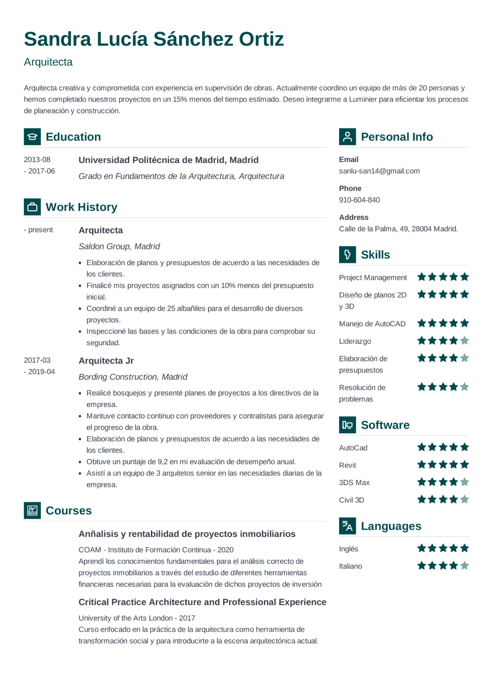  50 Ejemplos De Curriculum Vitae Para Diversas Profesiones