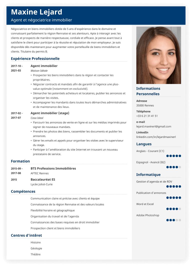 50 Exemples De CV Gratuits Pour Toute Candidature En 2025