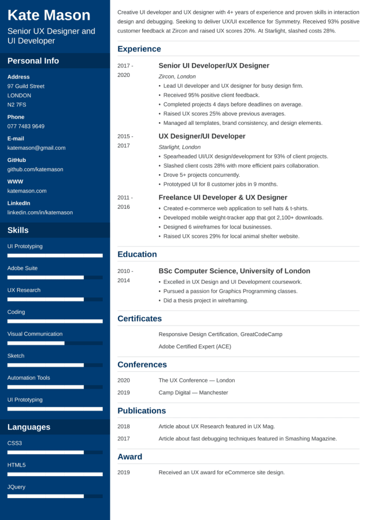 50+ Free CV Examples: a Sample Curriculum Vitae for Every Job