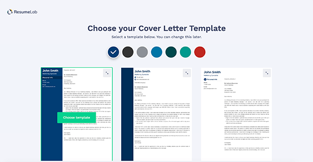 Choose a Cover Letter Template