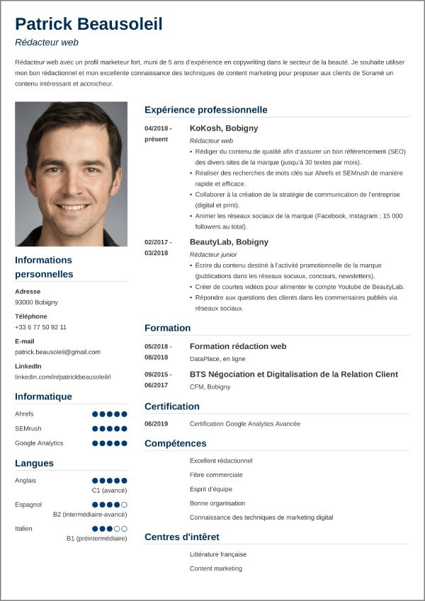 Pr sentation De CV Exemples Pour Une Mise En Page Au Top Pr sentation De CV Exemples Pour Une Mise En Page Au Top