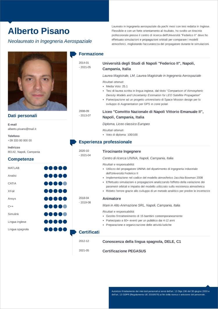Modelli Di Curriculum Fac Simile Basta Col CV Word O Europeo Modelli Di Curriculum Fac Simile Basta Col CV Word O Europeo