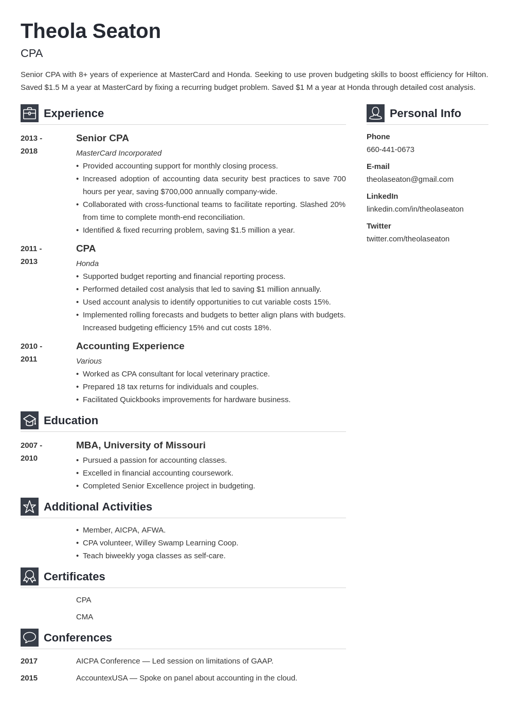 Accounting CV Examples And 25 Writing Tips