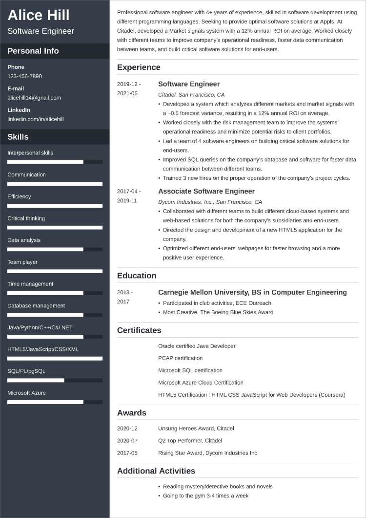 critical thinking in resume