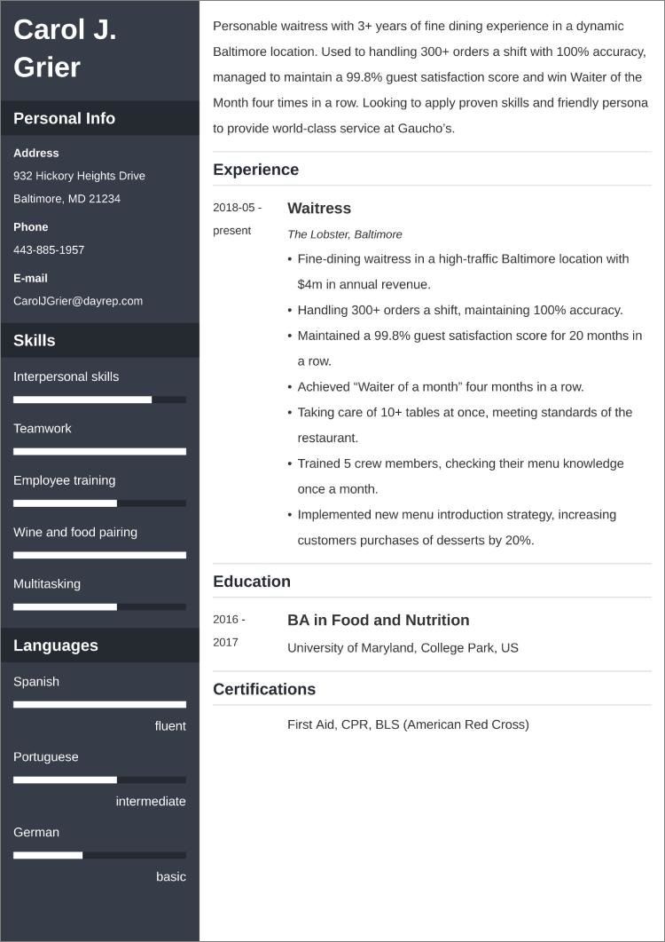 US Resume Format (American Style Resume Samples)