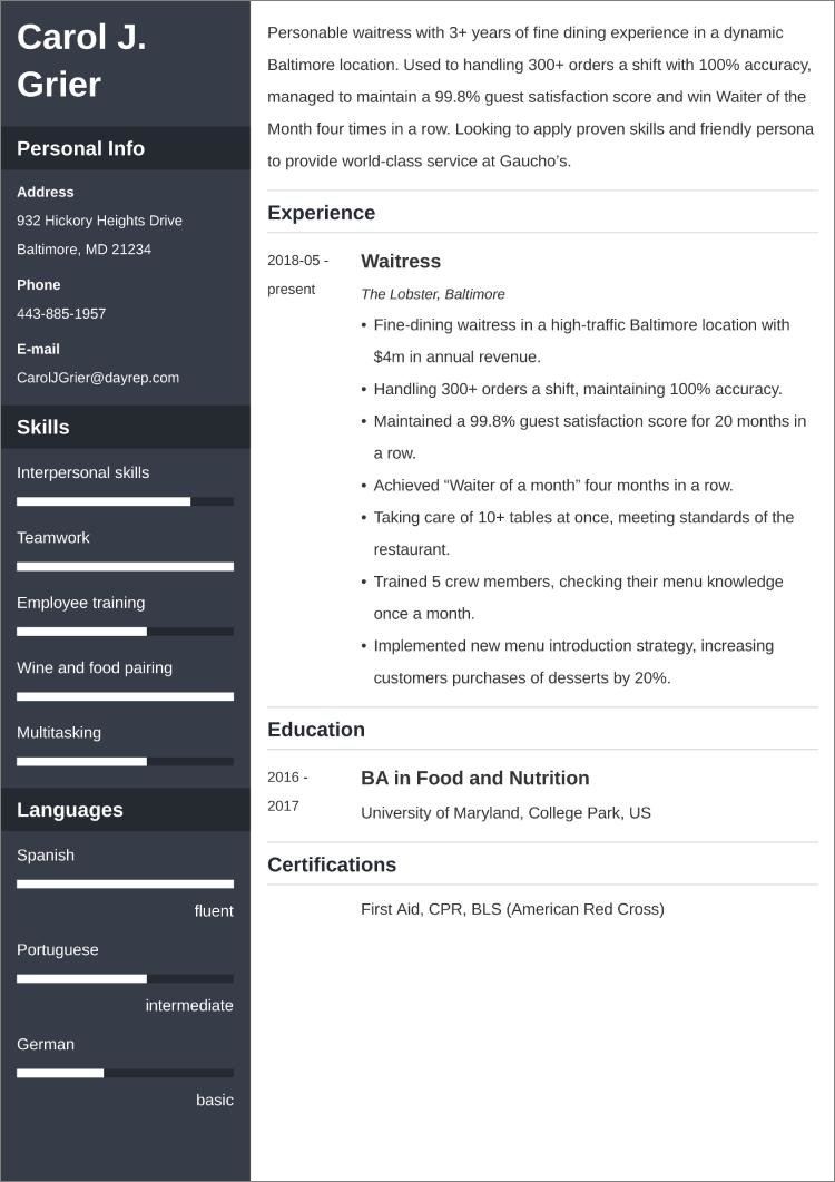 US Resume Format American Style Resume Samples 