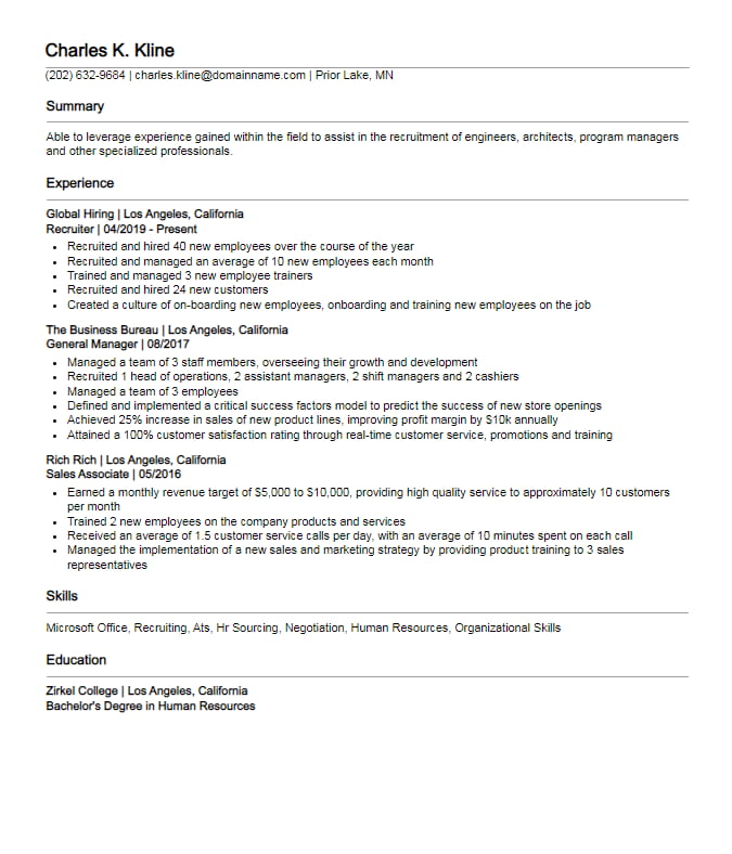 apollo resume template from resume.com