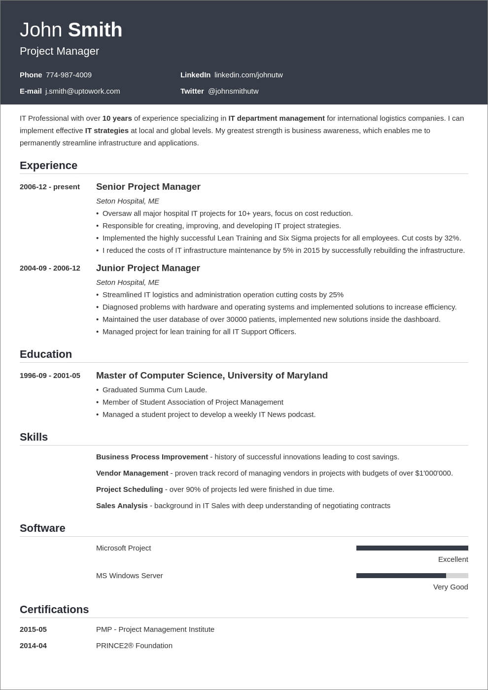 free downloaded ats resume template