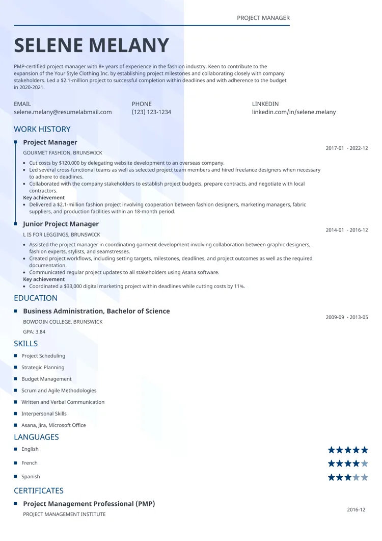 ATS Resume Template - Synergy