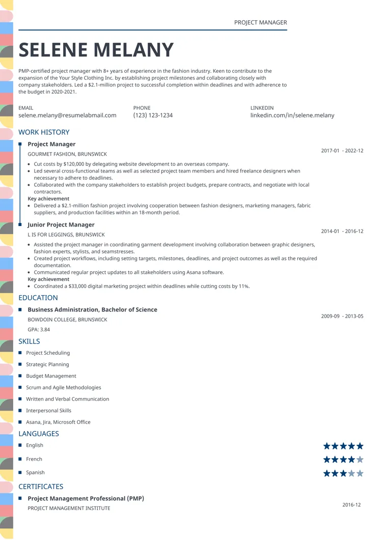 ATS Resume Template - Profile
