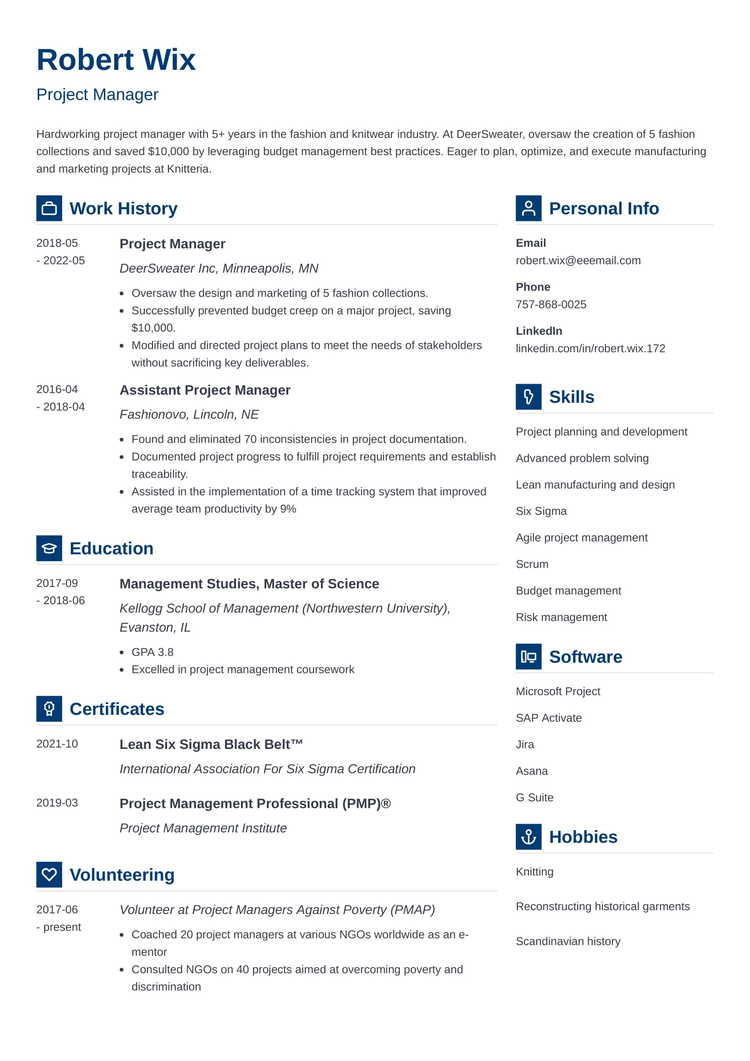 best resume templates example