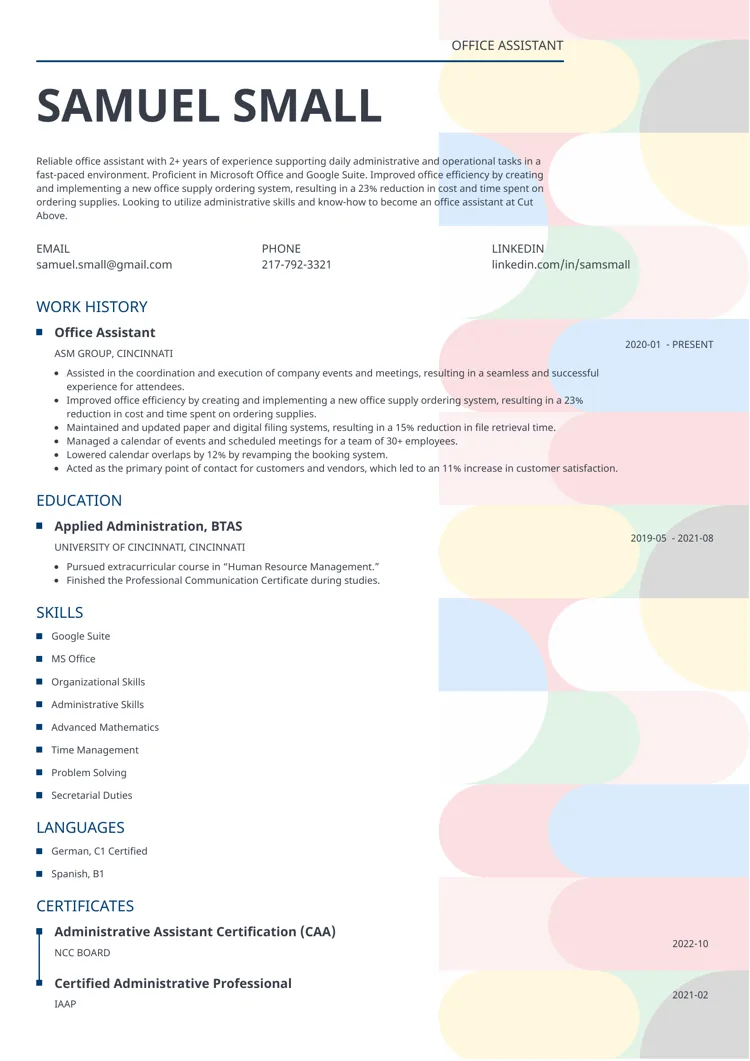 blank resume template spectra