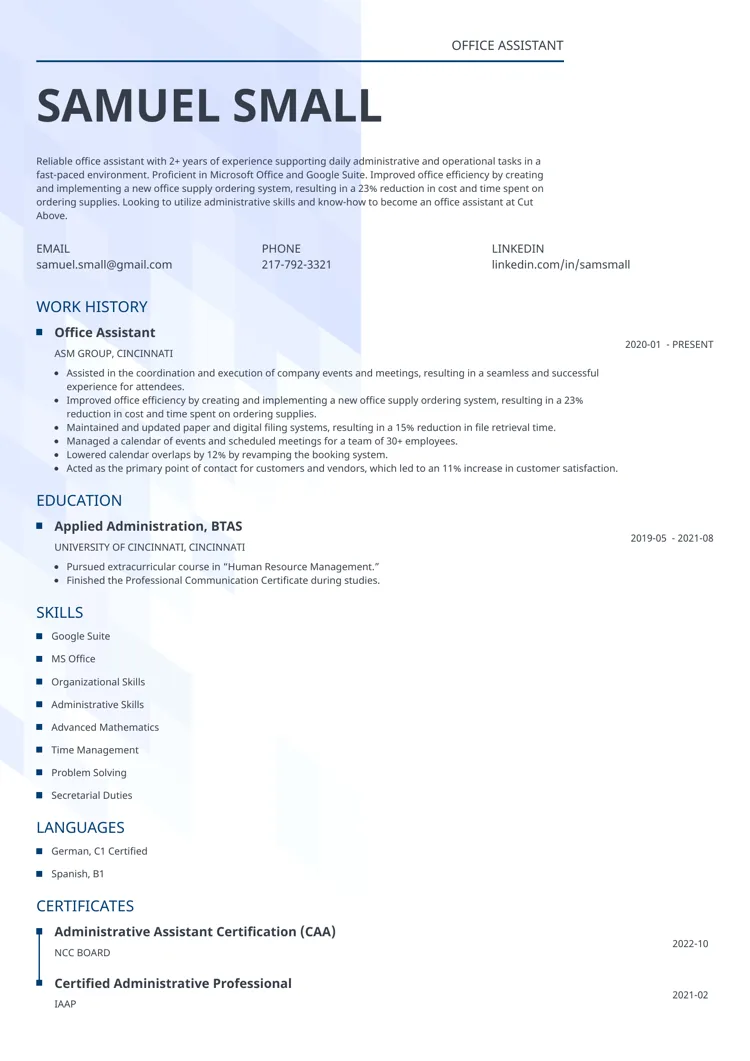 Blank Resume Templates For Quick Filling In