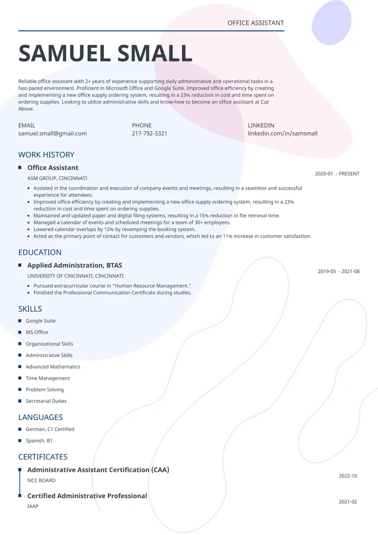 blank resume template Impetus
