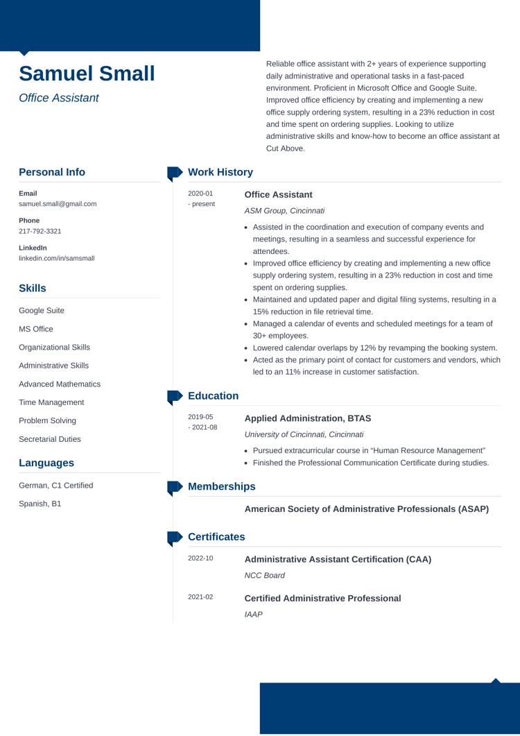 blank resume template Modern
