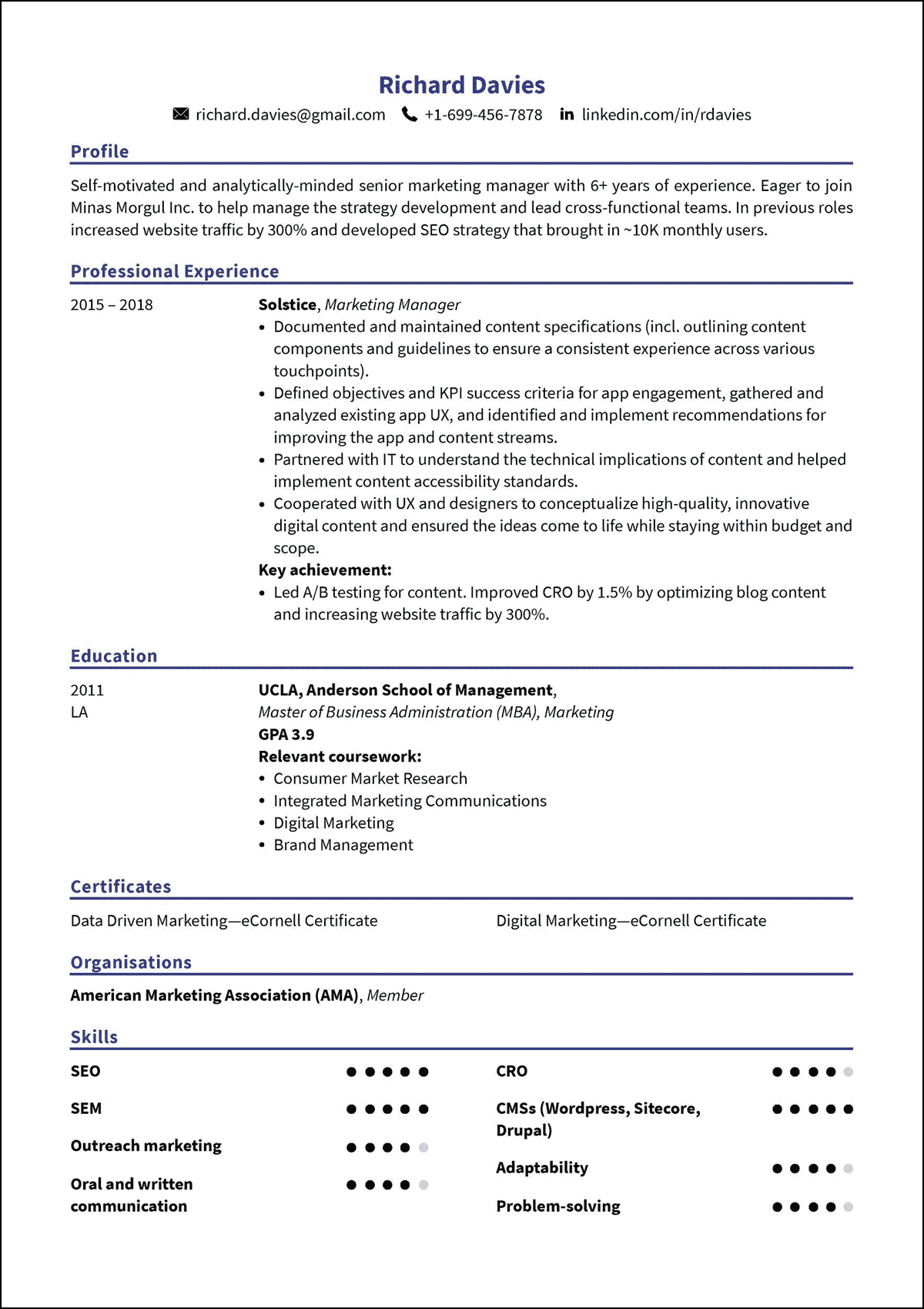 12 Best Free CV Builders Online Reviewed Example CVs 