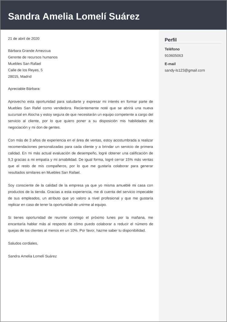 Carta De Presentaci n De Candidatura Espont nea Ejemplos Carta De Presentaci n De Candidatura Espont nea Ejemplos