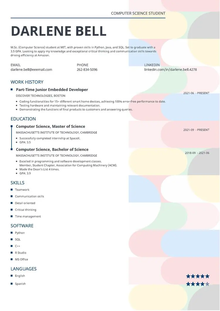 Reverse Chronological Resume Template