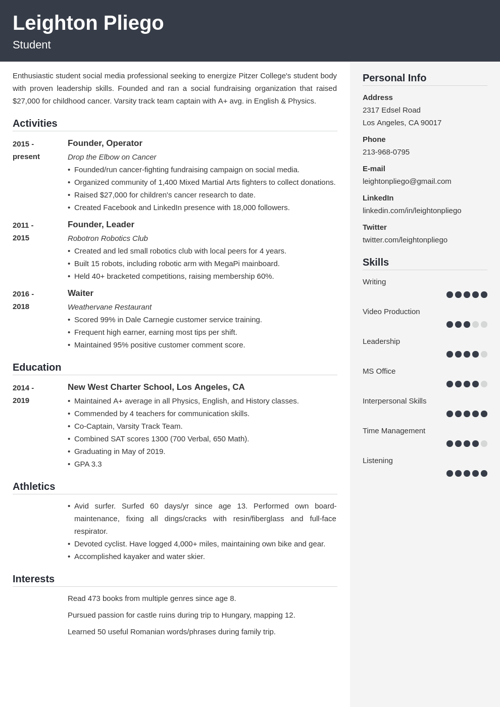 University Application CV: Examples, Template, Writing Tips