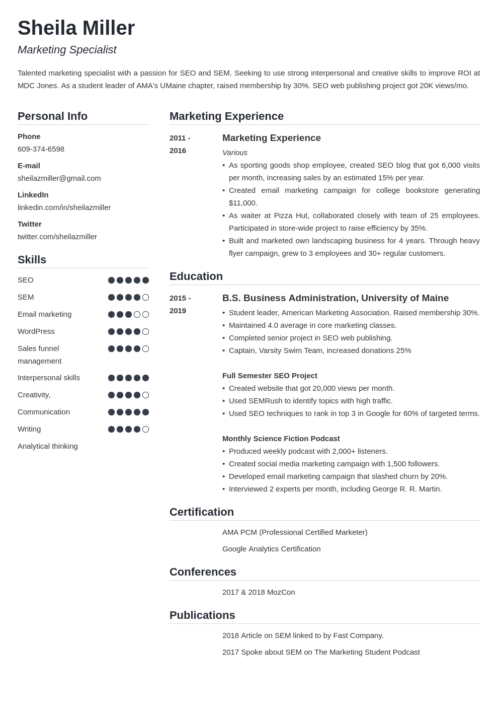 college resume templates free