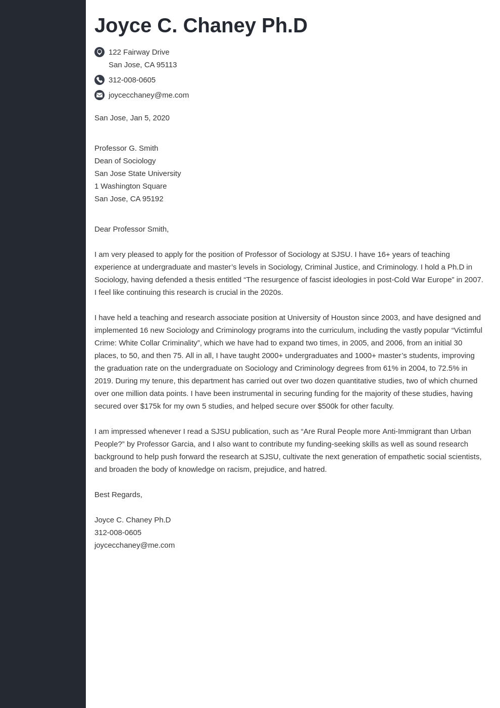 university job cover letter example