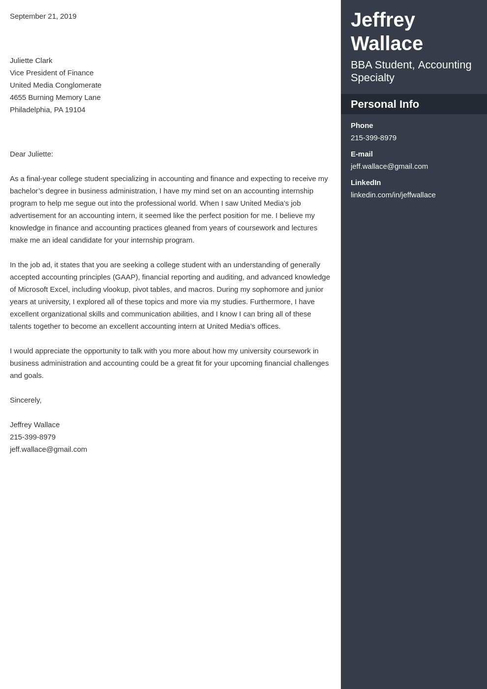 cover letter examples accounting template enfold