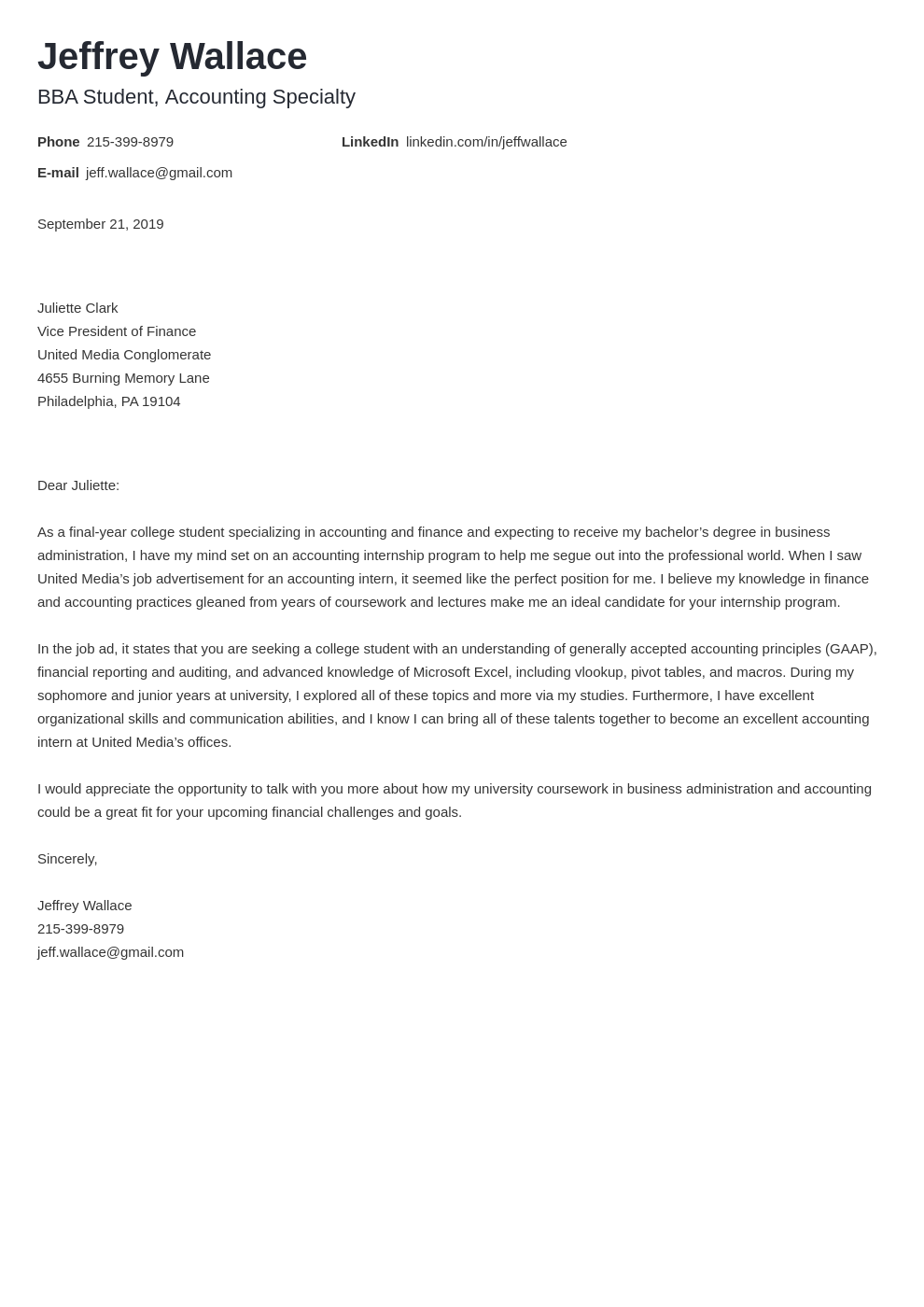 Accounting Cover Letter: Sample & Ready-To-Use Templates
