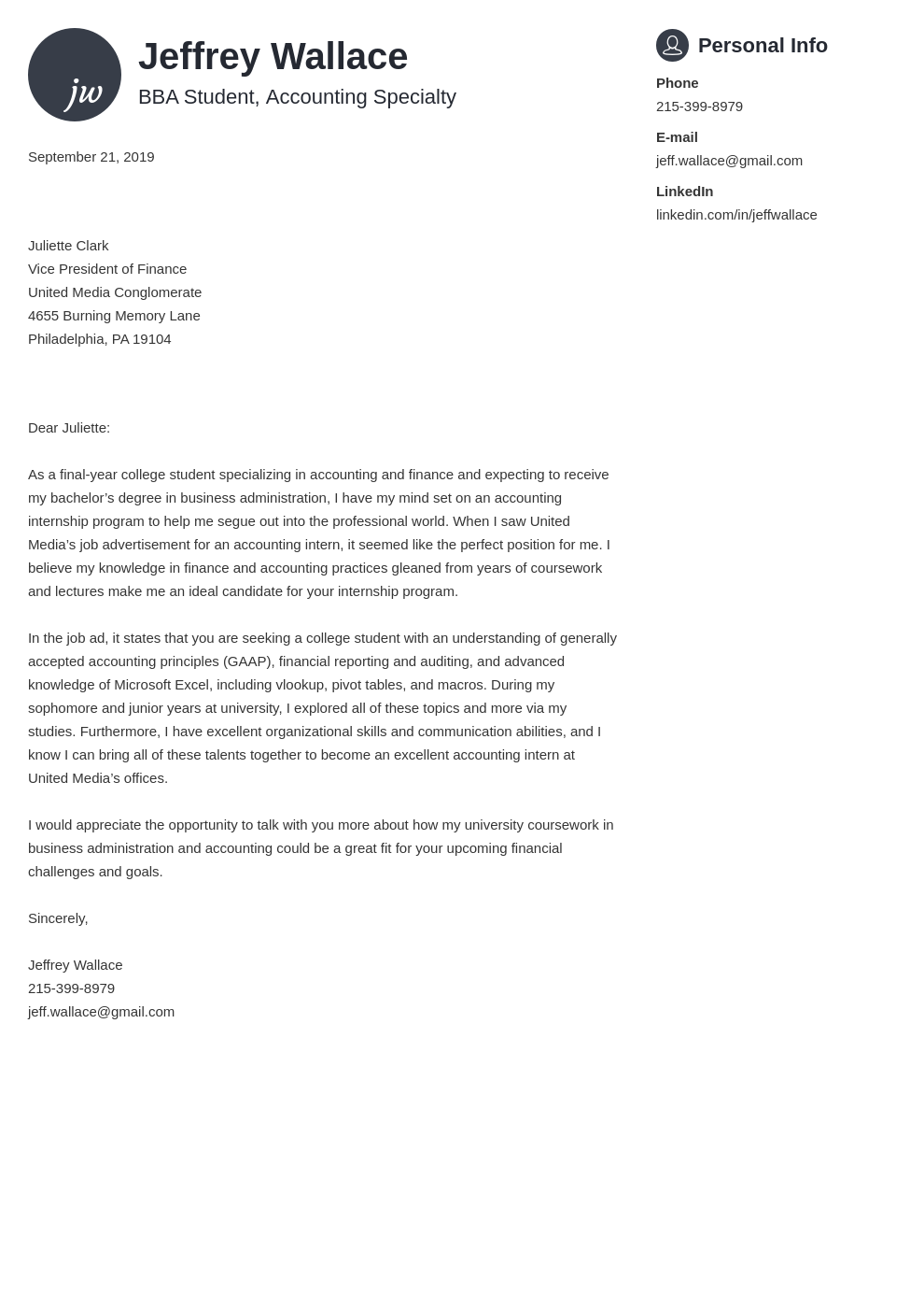 cover letter examples accounting template primo