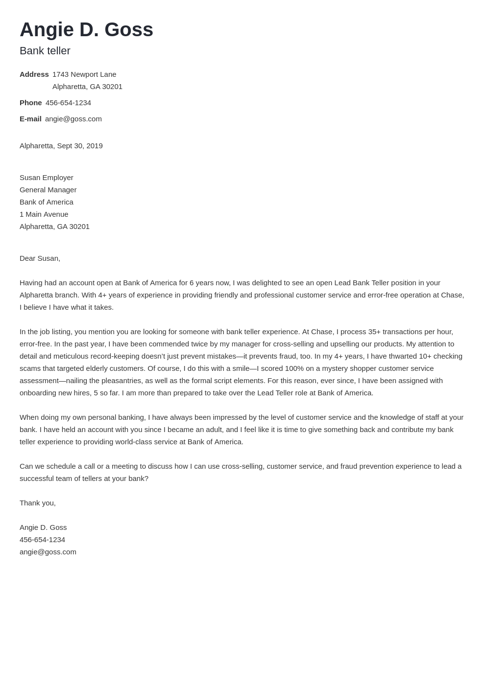 cover letter examples bank teller template newcast
