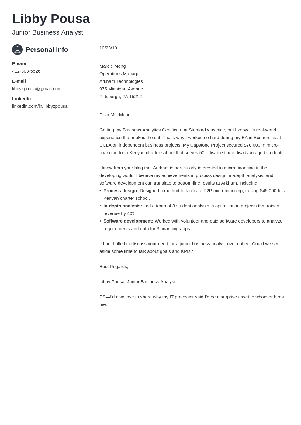 cover letter examples business analyst template crisp
