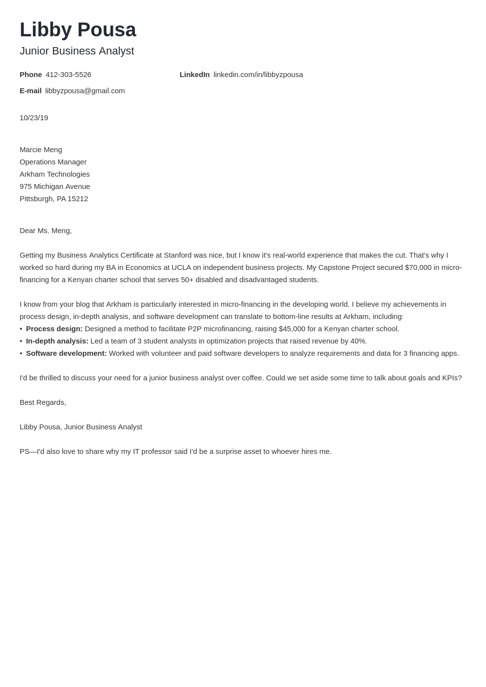 cover letter examples business analyst template minimo