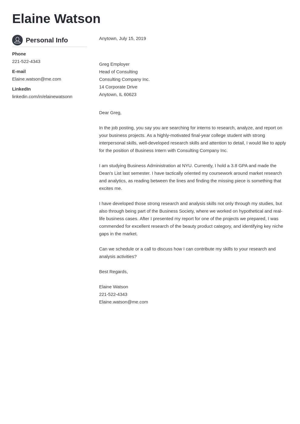 business plan cover letter format