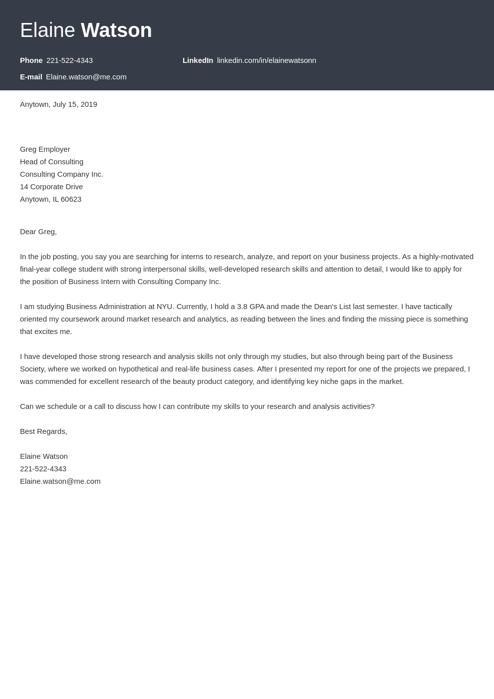 Business Cover Letter Examples Ready To Use Templates