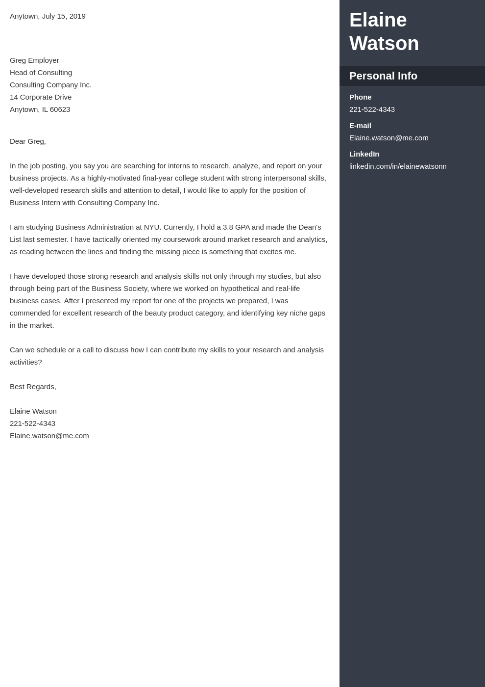 cover letter examples business template enfold