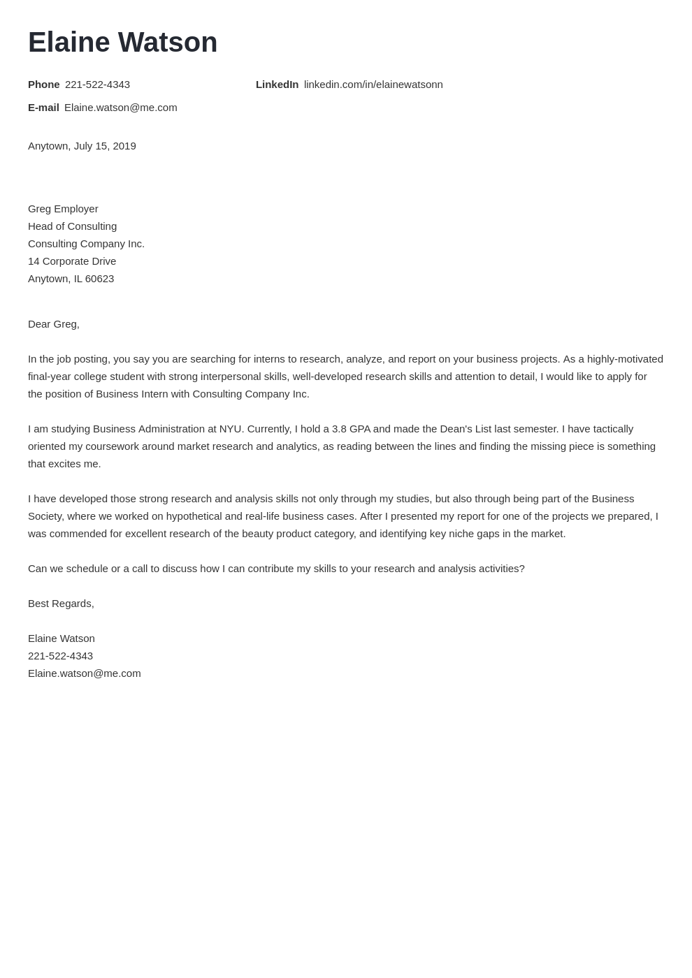 cover letter examples business template minimo