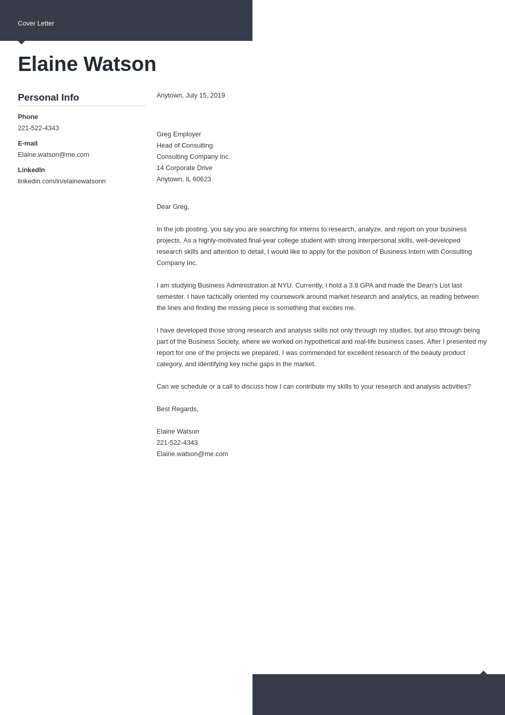 cover letter examples business template modern