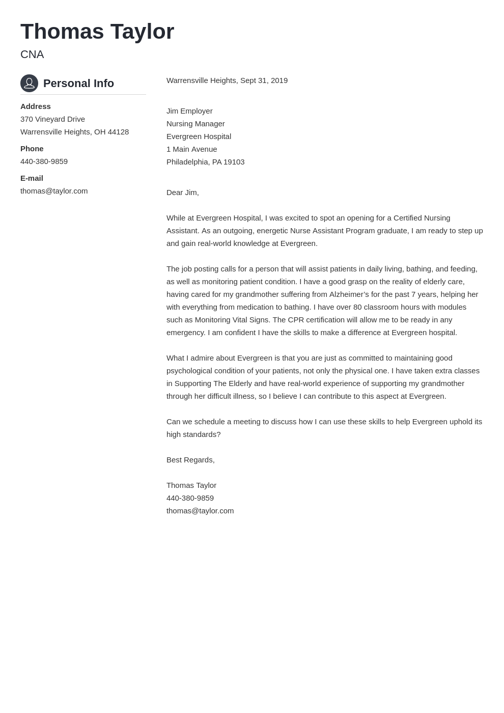 cover letter examples cna template crisp
